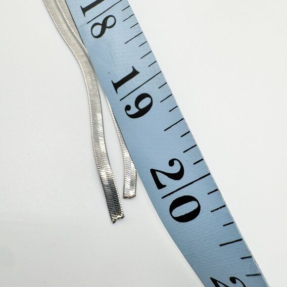 Vintage NY Layer Strand Necklace Silver Tone Glamour Disco Retro Statement - Picture 12 of 12